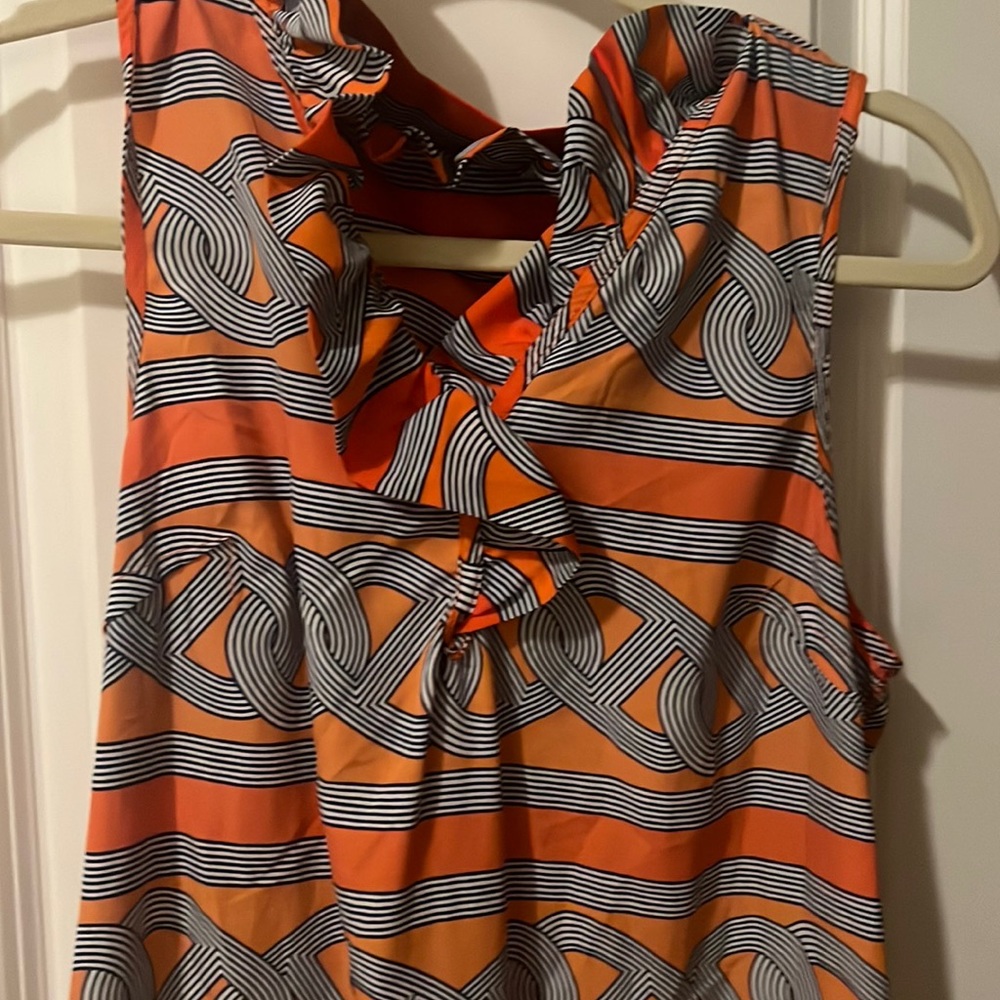 Adorable mud pie orange and navy dress